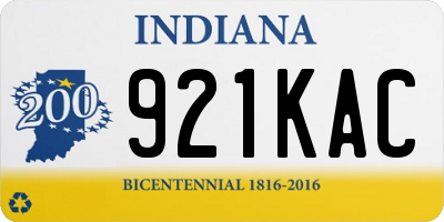 IN license plate 921KAC
