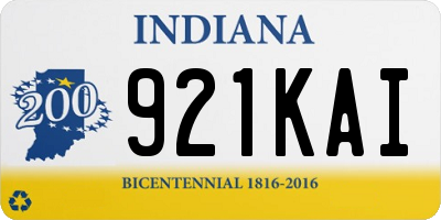 IN license plate 921KAI