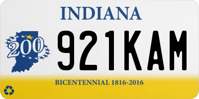 IN license plate 921KAM