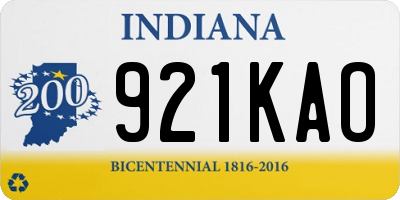 IN license plate 921KAO