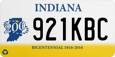 IN license plate 921KBC