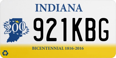 IN license plate 921KBG