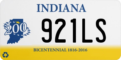 IN license plate 921LS