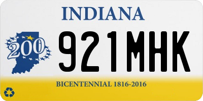 IN license plate 921MHK