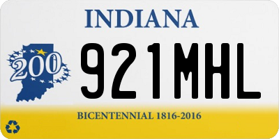 IN license plate 921MHL