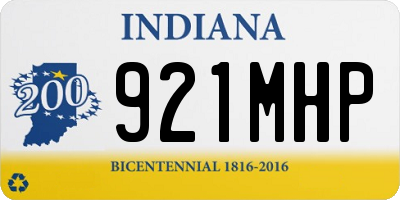 IN license plate 921MHP