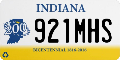IN license plate 921MHS