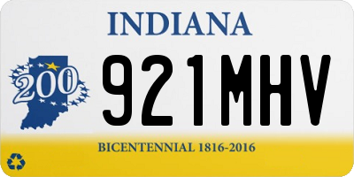 IN license plate 921MHV