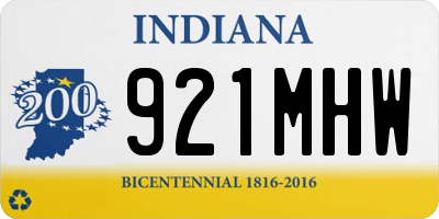 IN license plate 921MHW