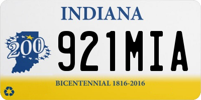 IN license plate 921MIA