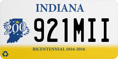 IN license plate 921MII
