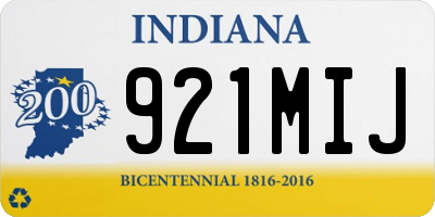 IN license plate 921MIJ