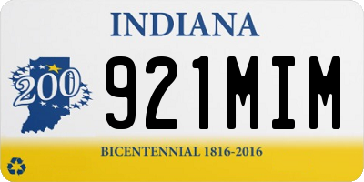 IN license plate 921MIM
