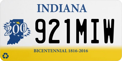 IN license plate 921MIW