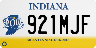IN license plate 921MJF