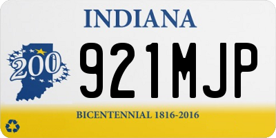 IN license plate 921MJP