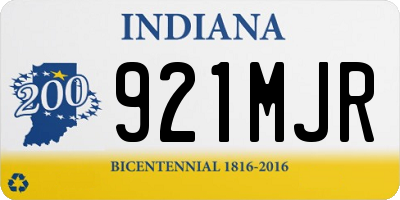 IN license plate 921MJR