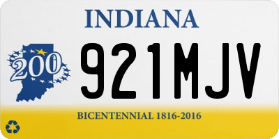 IN license plate 921MJV