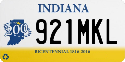 IN license plate 921MKL