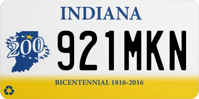 IN license plate 921MKN