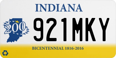 IN license plate 921MKY