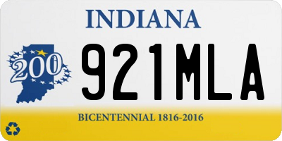 IN license plate 921MLA