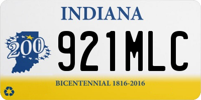 IN license plate 921MLC