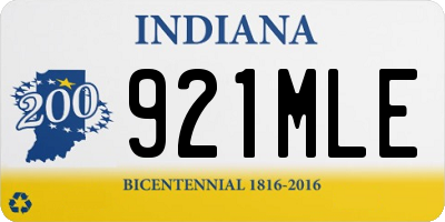 IN license plate 921MLE