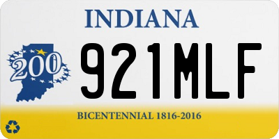 IN license plate 921MLF
