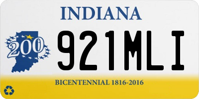IN license plate 921MLI