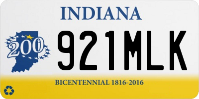 IN license plate 921MLK