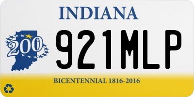 IN license plate 921MLP
