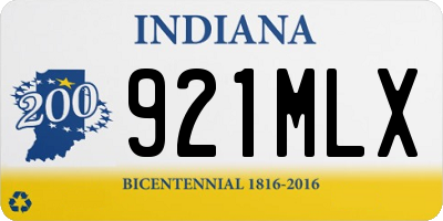 IN license plate 921MLX