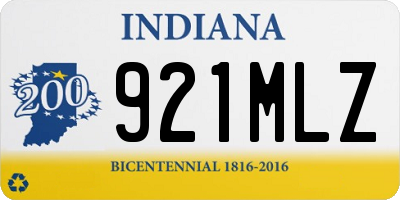 IN license plate 921MLZ