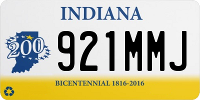 IN license plate 921MMJ