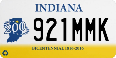 IN license plate 921MMK