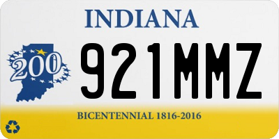 IN license plate 921MMZ