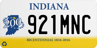 IN license plate 921MNC