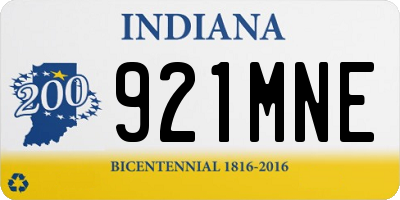 IN license plate 921MNE