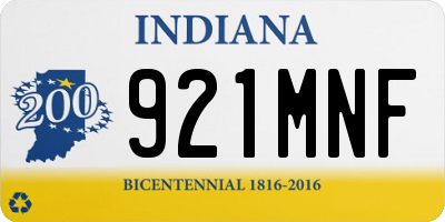 IN license plate 921MNF