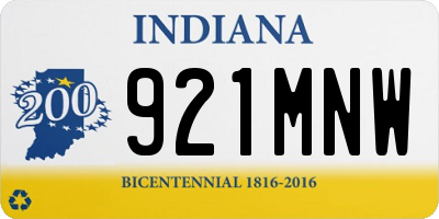 IN license plate 921MNW
