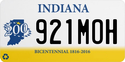 IN license plate 921MOH