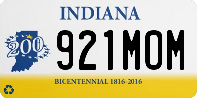 IN license plate 921MOM