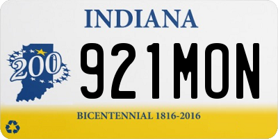 IN license plate 921MON