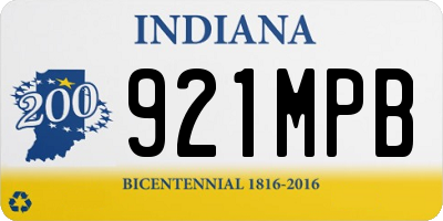 IN license plate 921MPB