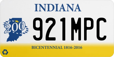 IN license plate 921MPC