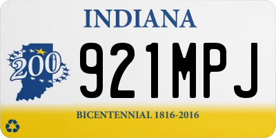 IN license plate 921MPJ