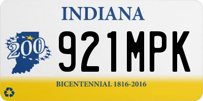 IN license plate 921MPK