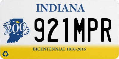 IN license plate 921MPR