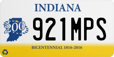 IN license plate 921MPS